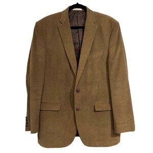 Lauren Ralph Lauren Blazer Mens 44 L Sports‎ Coat Corduroy Tan Academia Preppy